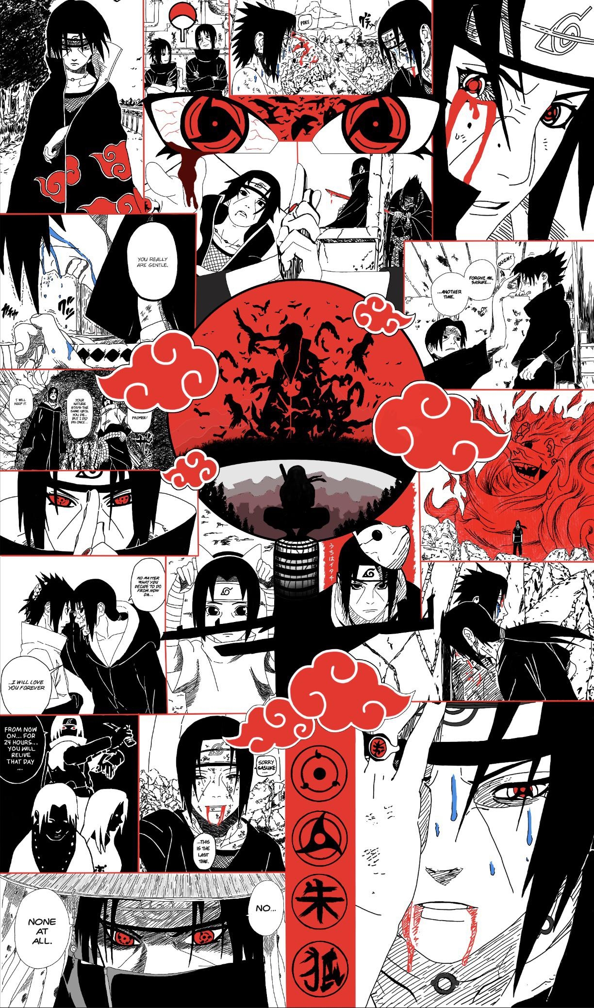 1230x2080 Original Itachi Senpai Art Piece, Phone