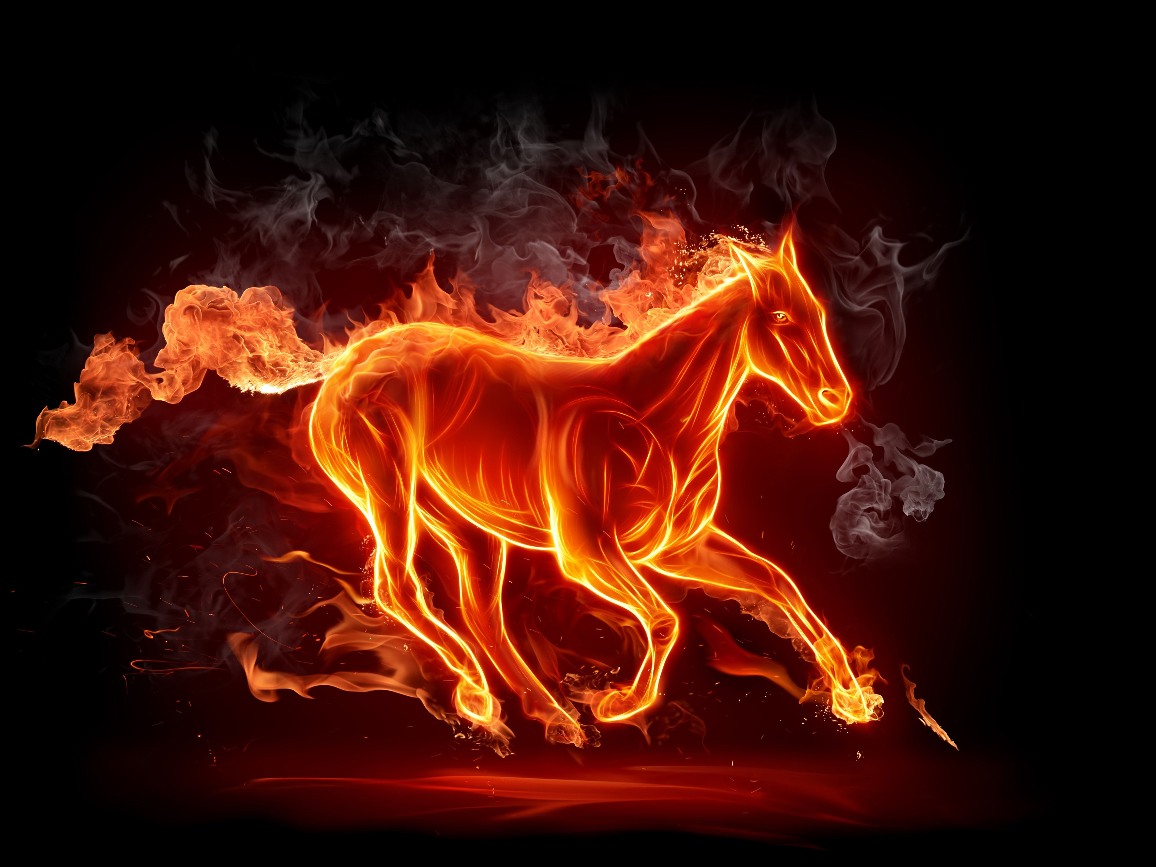 4000x3000 Fire Horse Wallpaperx3000, Desktop