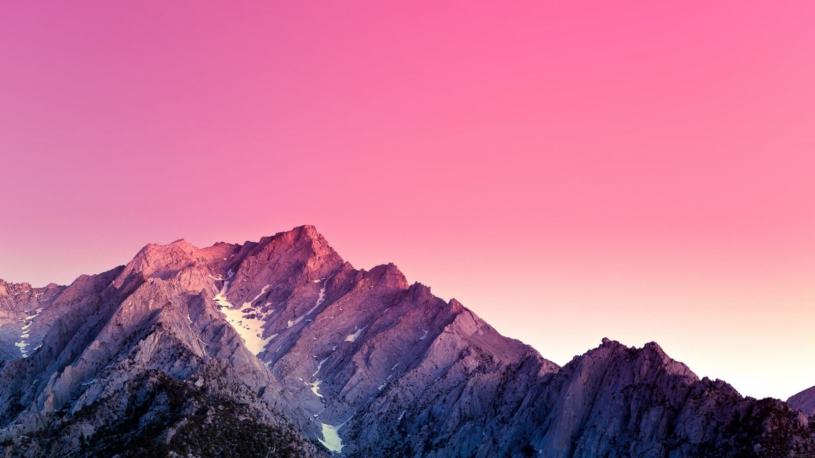 1600x900 Mountains In Pink Background HD MacBook Wallpaper, Desktop