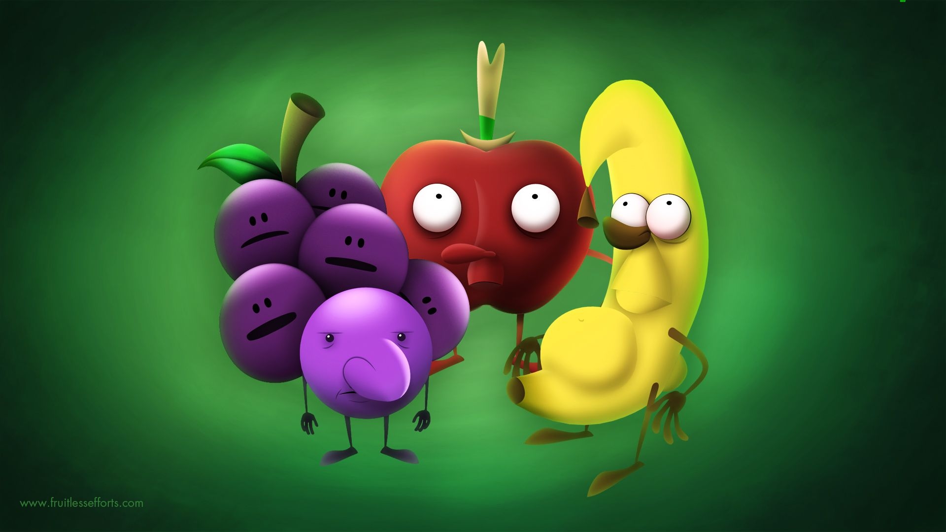 1920x1080 Animated Funny Cartoon Fruit, Desktop