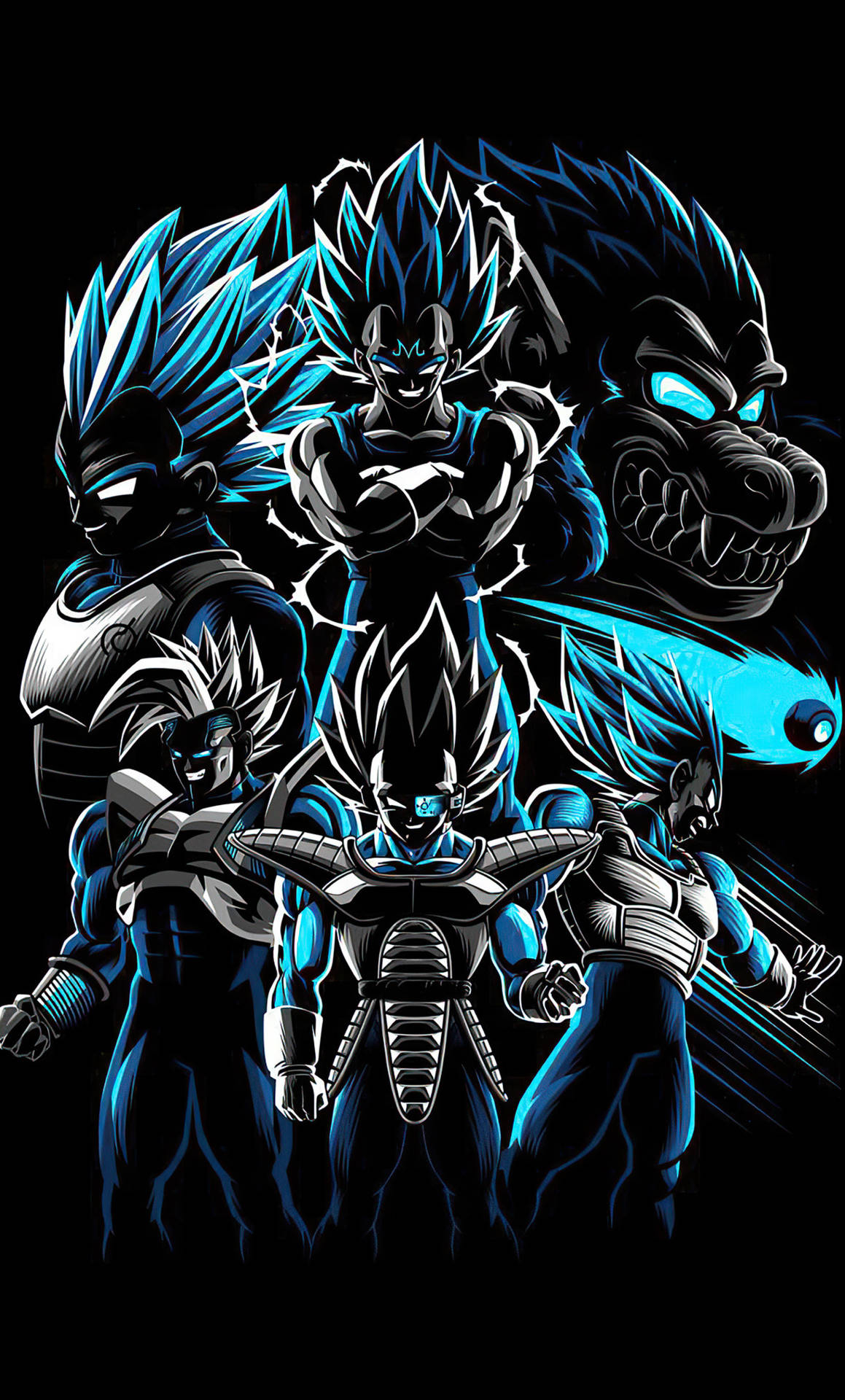 1160x1920 Download Vegeta Various Forms Dragon, Phone