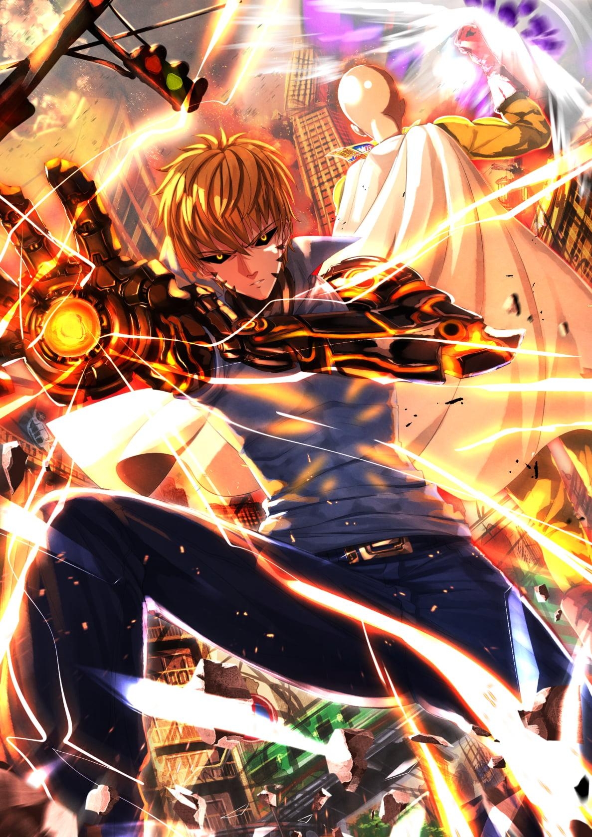 1190x1680 Saitama And Genus Of One Punch Man, One Punch Man, Genos HD, Phone