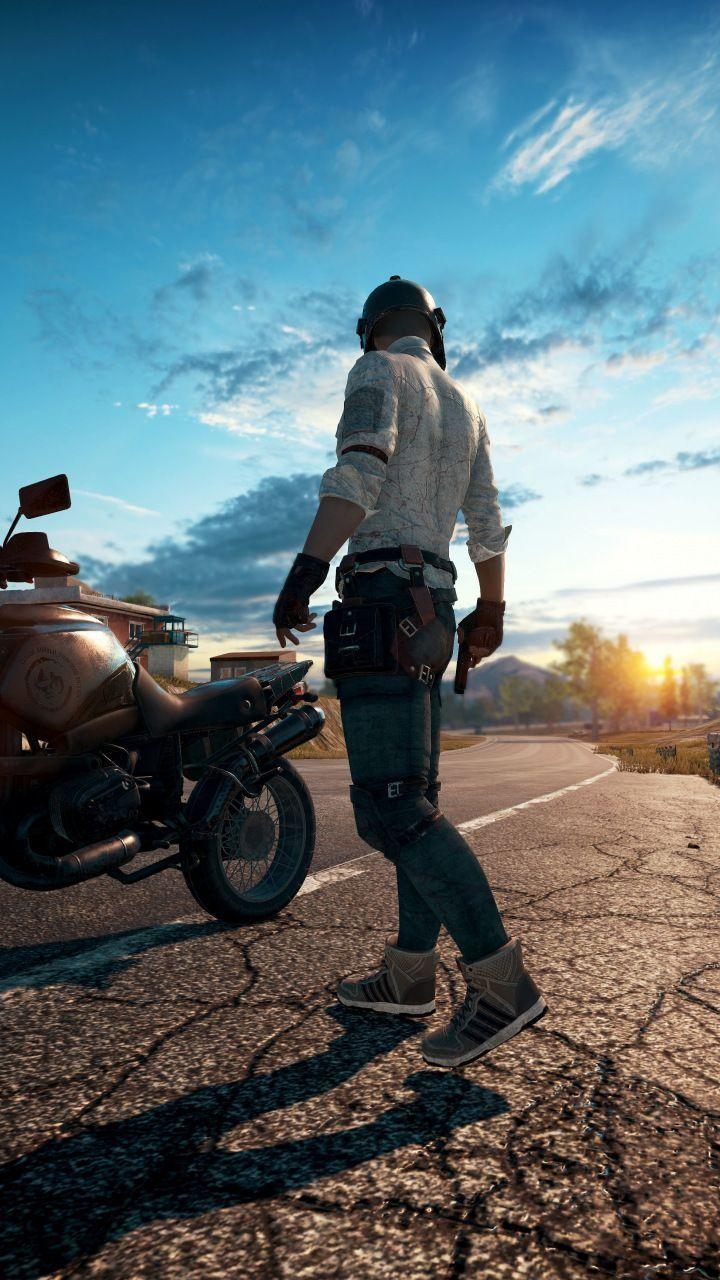 720x1280 PlayerUnknown's Battlegrounds, online game, biker,, Phone