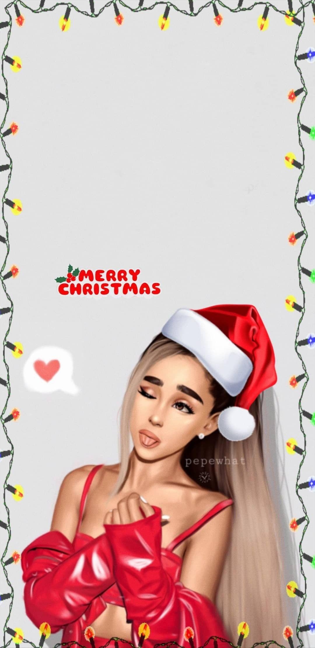 1080x2220 ariana grande Christmas wallpaper. Christmas Wallpaper☃ in 2019, Phone