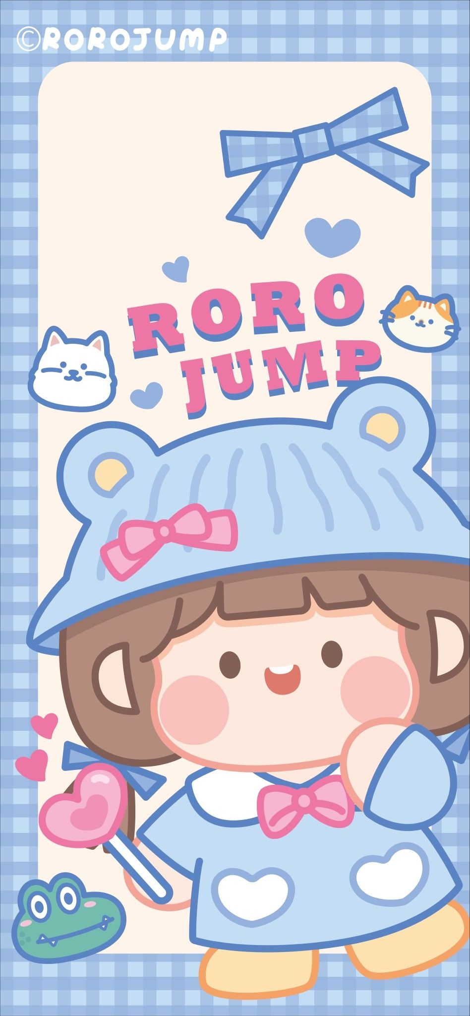 950x2050 Rorojump. Kartu lucu, Boneka binatang, Pola kartu, Phone