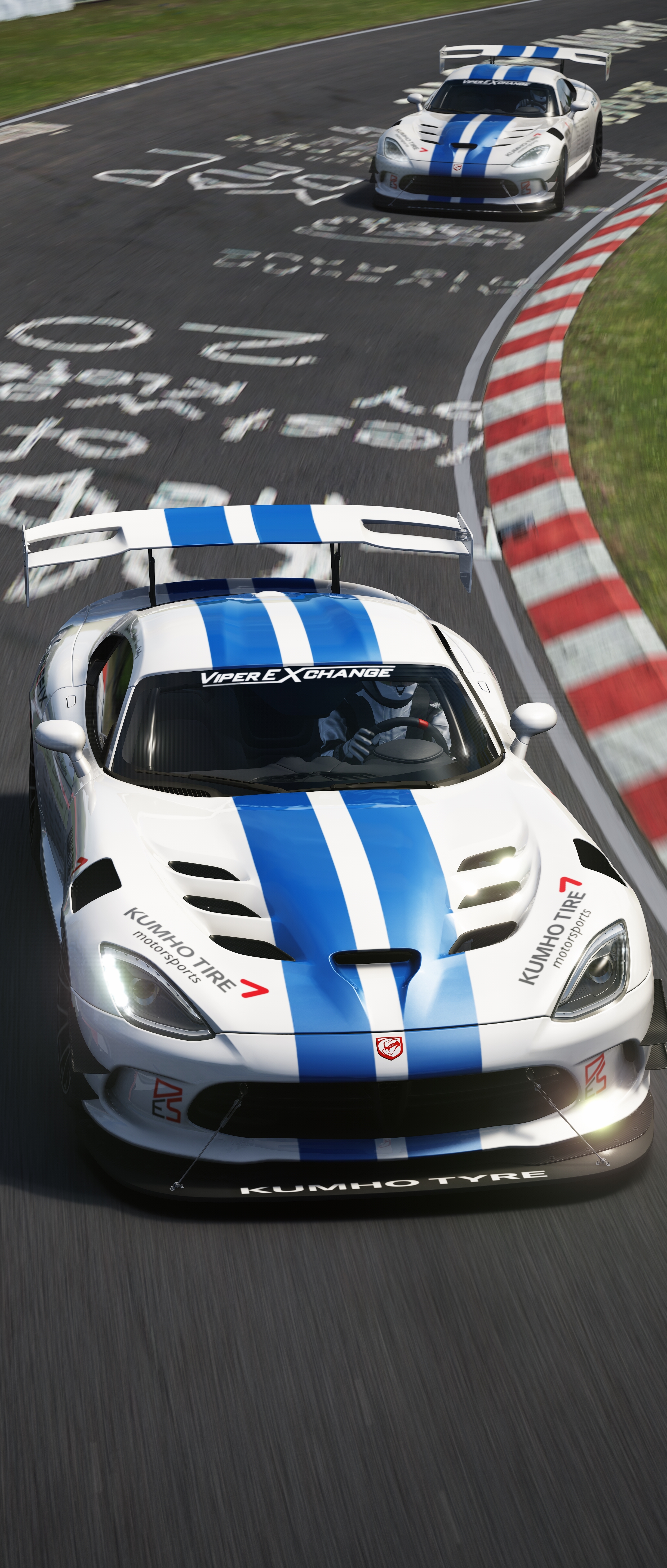 2460x5760 Dodge SRT Viper In Nurburgring, Phone