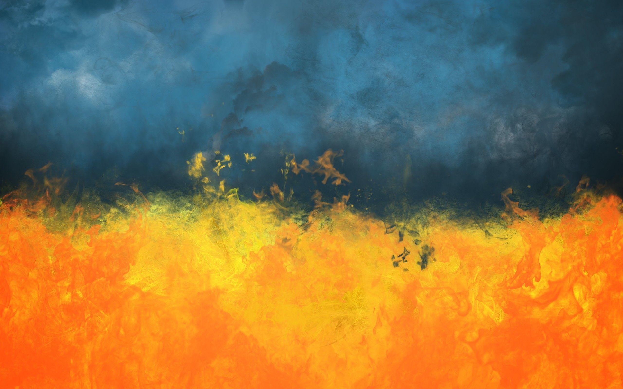 2560x1600 fire, Abstract, Painting, Smoke, Ukraine Wallpaper HD / Desktop, Desktop