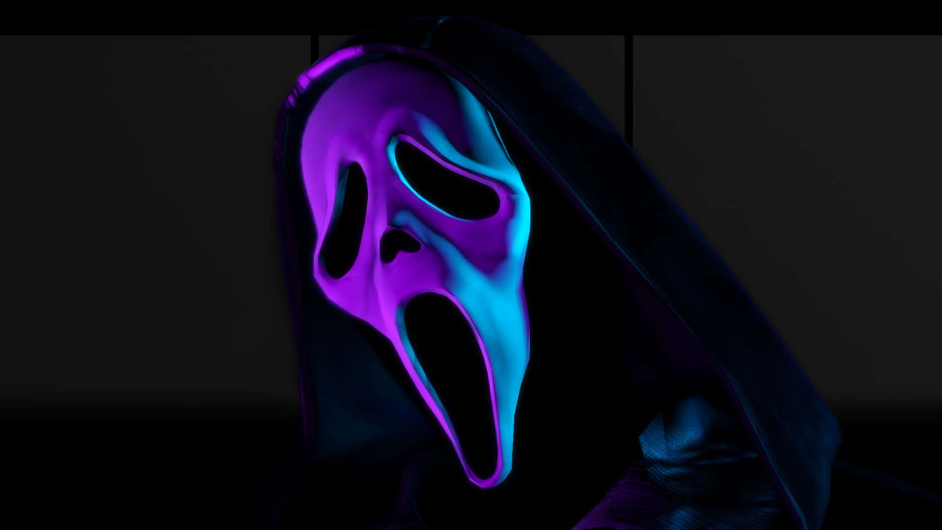 1920x1080 Download Neon Ghost Face Pfp Wallpaper, Desktop