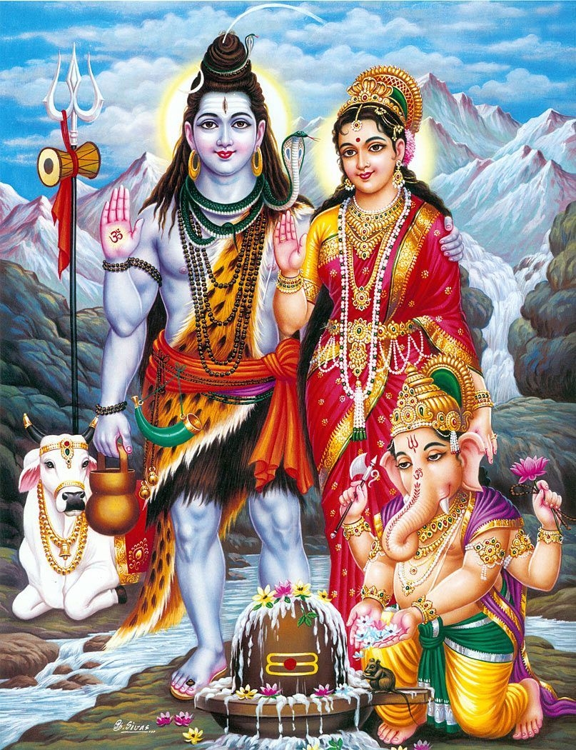 810x1050 Shiva, Parvati, Ganesha with Nandi x 9 inches. Shiva parvati image, Lord krishna image, Lord shiva family, Phone