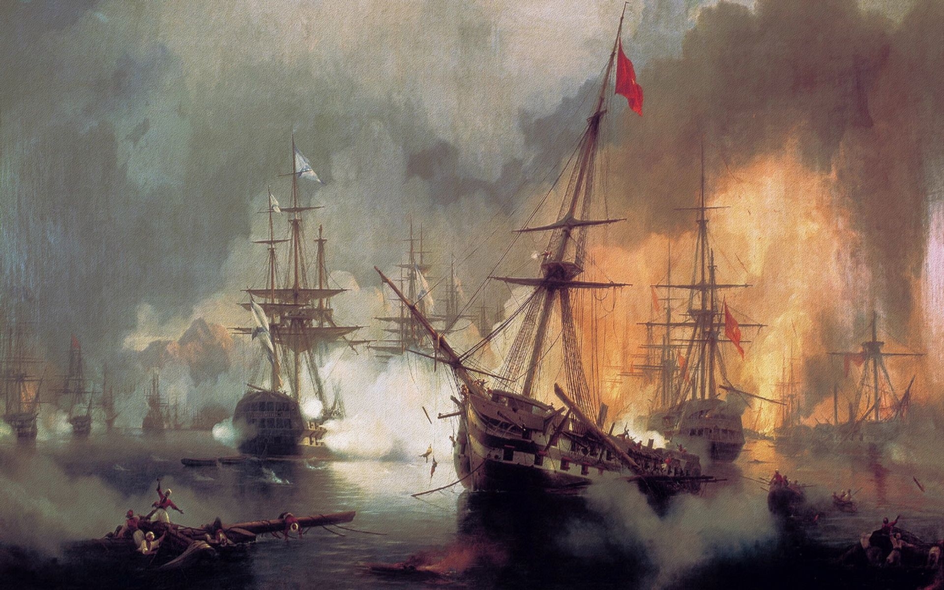 1920x1200 Battle Pirates Fire Oil Painting HD Wallpaper Desktop Widescreen Art Free Download. Ship paintings, Painting, Oil painting on canvas, Desktop