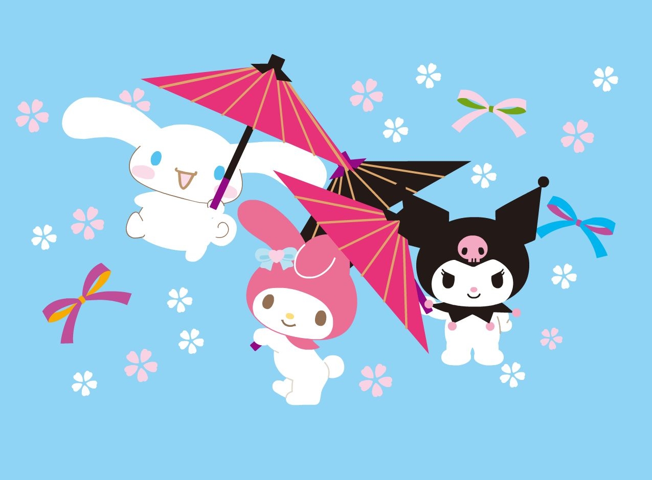 1280x940 Cinna, Kuromi, and My Melody :D. Hello kitty background, Hello kitty image, Hello kitty halloween, Desktop