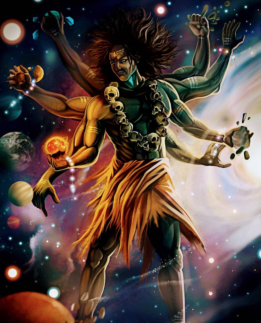 1080x1340 Download Lord Shiva Mahakal In Universe HD Wallpaper, Phone