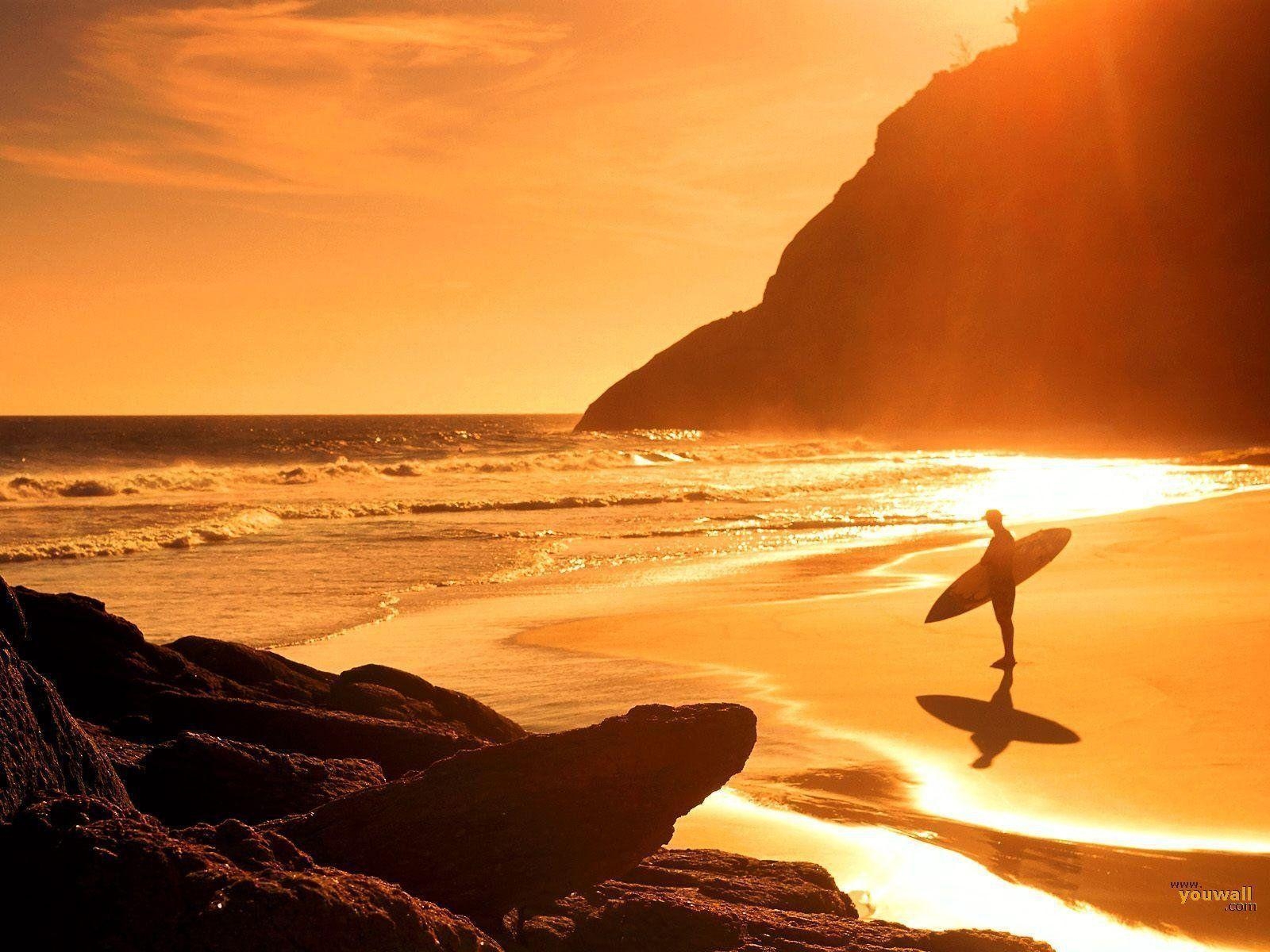 1600x1200 Sunset Surf background Desktop Wallpaper. High Quality, Desktop