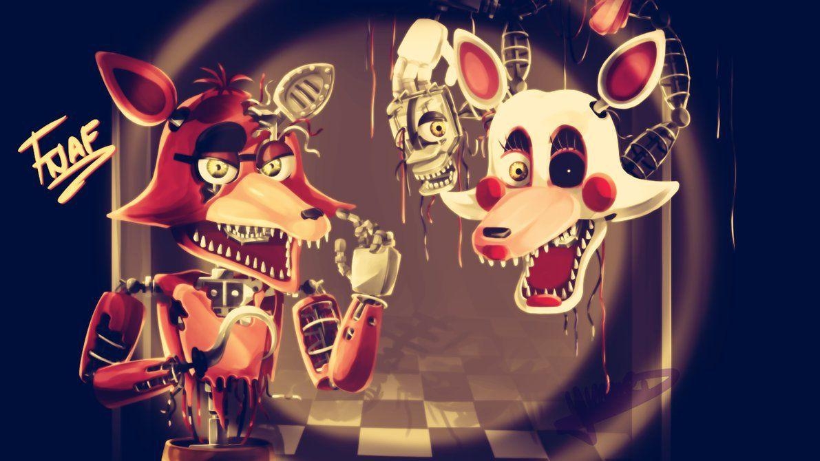 1200x670 FNAF SPEEDPAINT FOXY AND MANGLE By YumeChii NI, Desktop