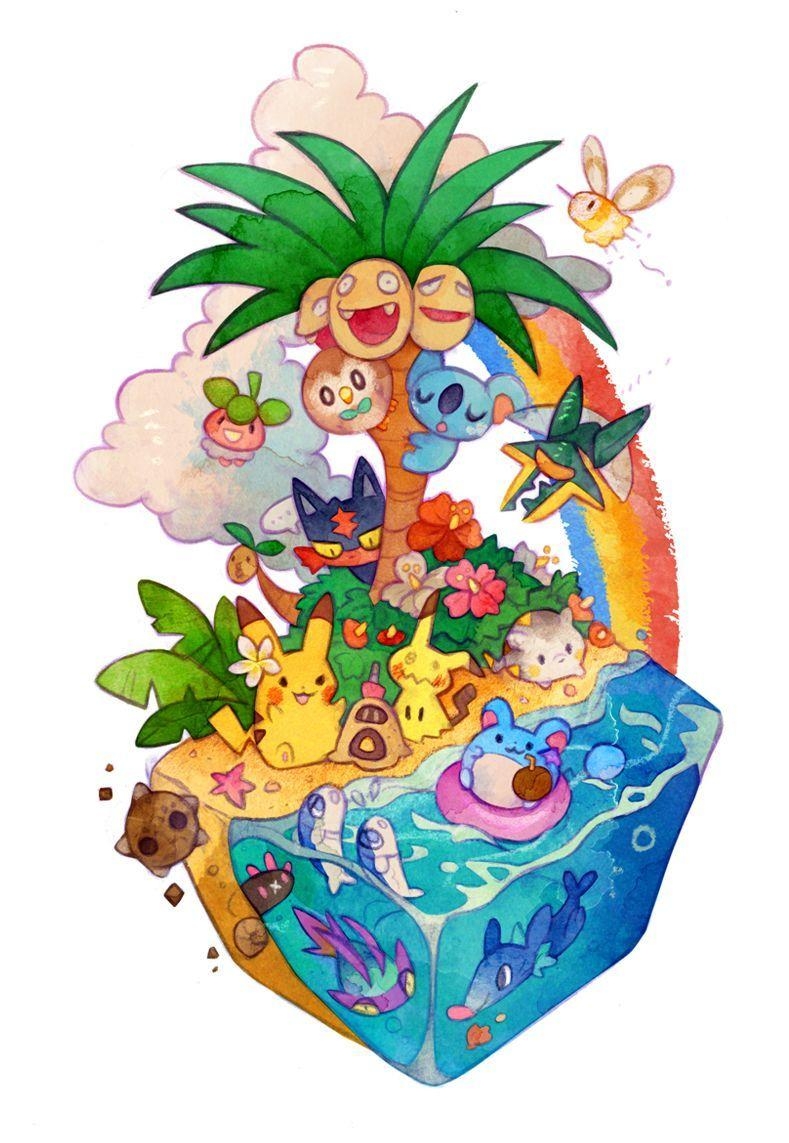 790x1150 Pokemon, Allan exeggutor, vikavolt, bounsweet, pikachu, mimikyu, Phone