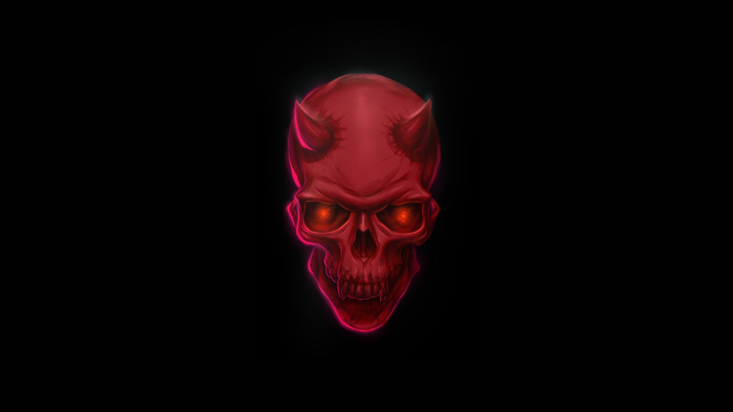 2560x1440 Red Devil Skull 8k 1440P Resolution HD 4k Wallpaper, Image, Background, Photo and Picture, Desktop