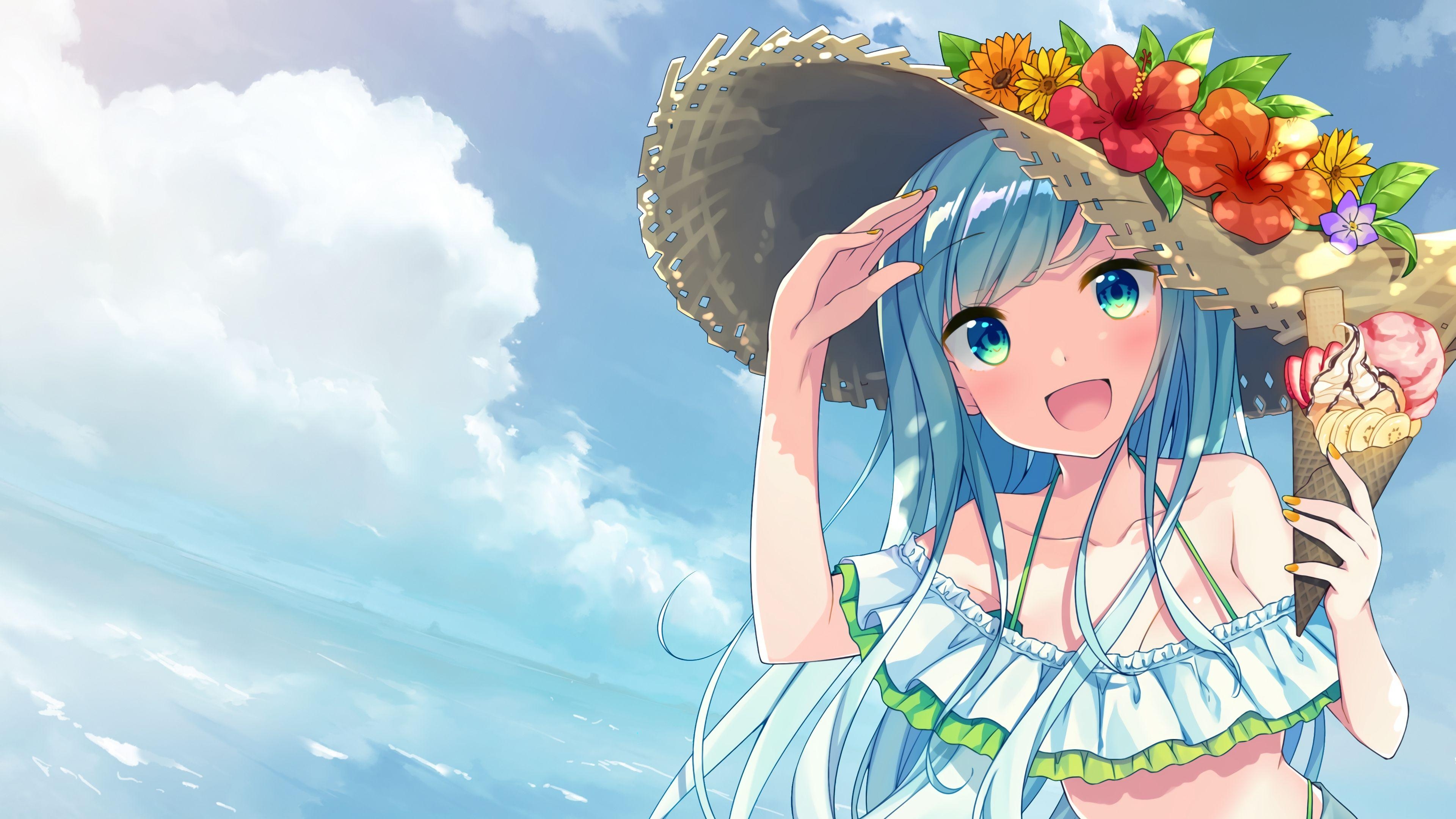 3840x2160 Summer Anime Girl Wallpaper Free Summer Anime Girl, Desktop