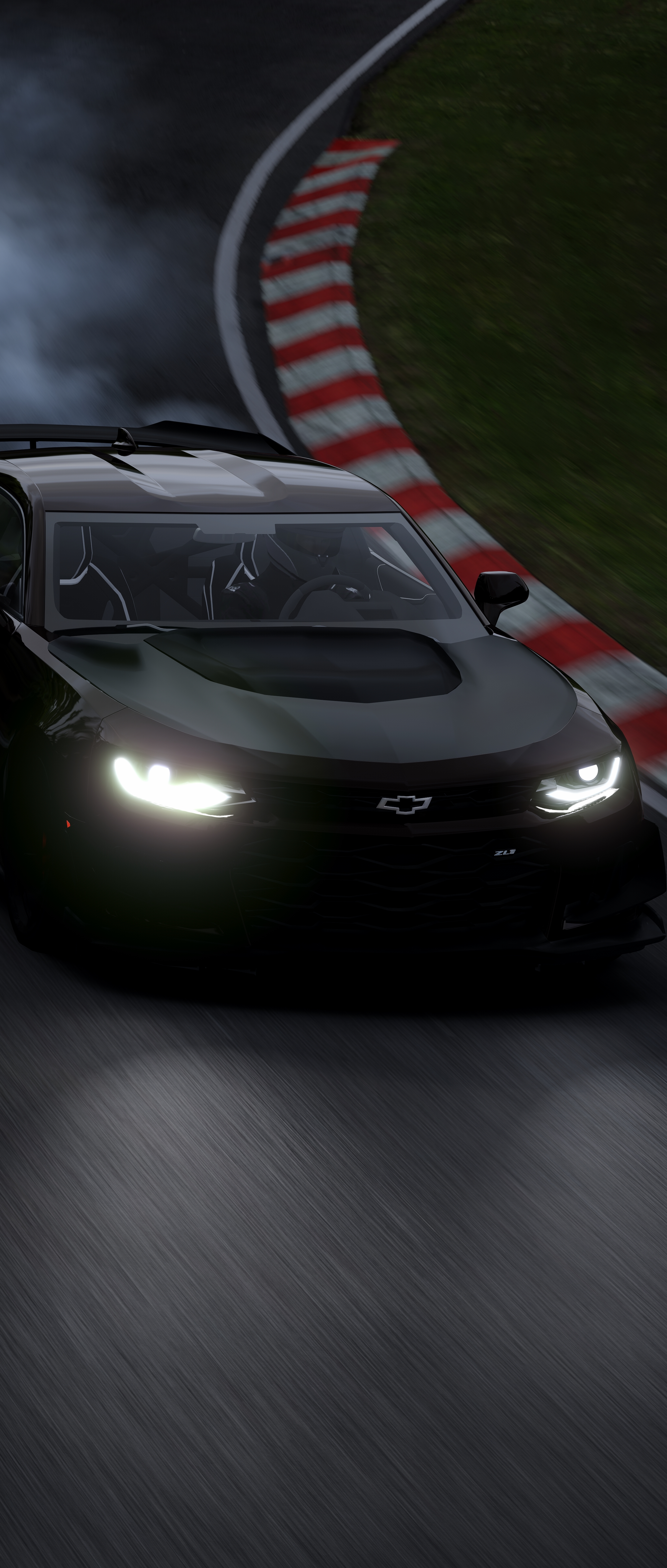 2460x5760 Chevrolet Camaro ZL1 in the Nürburgring, Phone