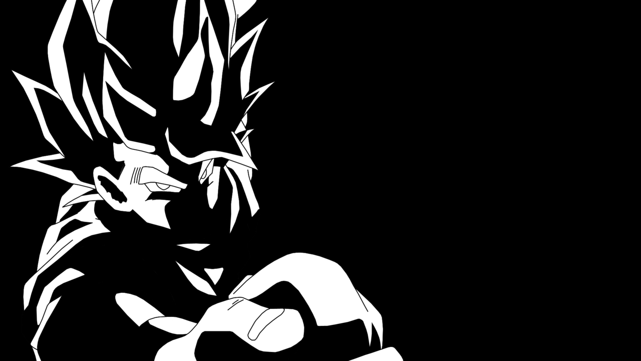 1280x720 Ssj Goku Black and White Wallpaper by RayzorBlade189. dragon ball z, Desktop