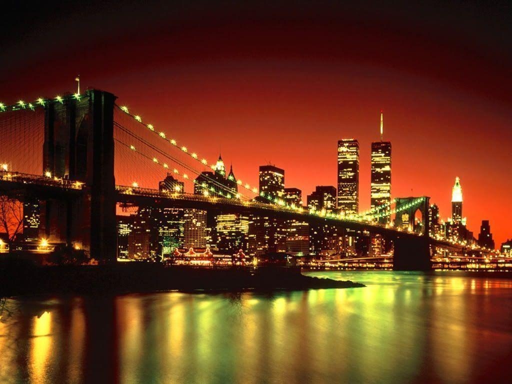 1030x770 Broklyn Bridge Skyline And Twin Towers Photo, Desktop