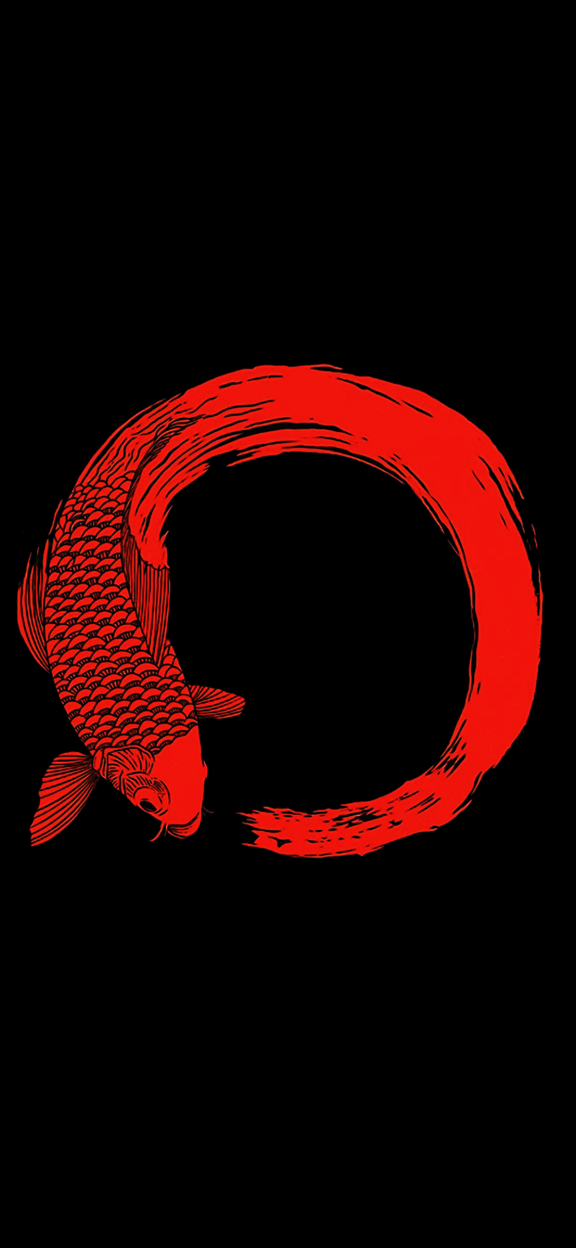 1130x2440 Enso Koi Fish Modified By U LMAO_ZEDONG. IPhone X Wallpaper, Phone