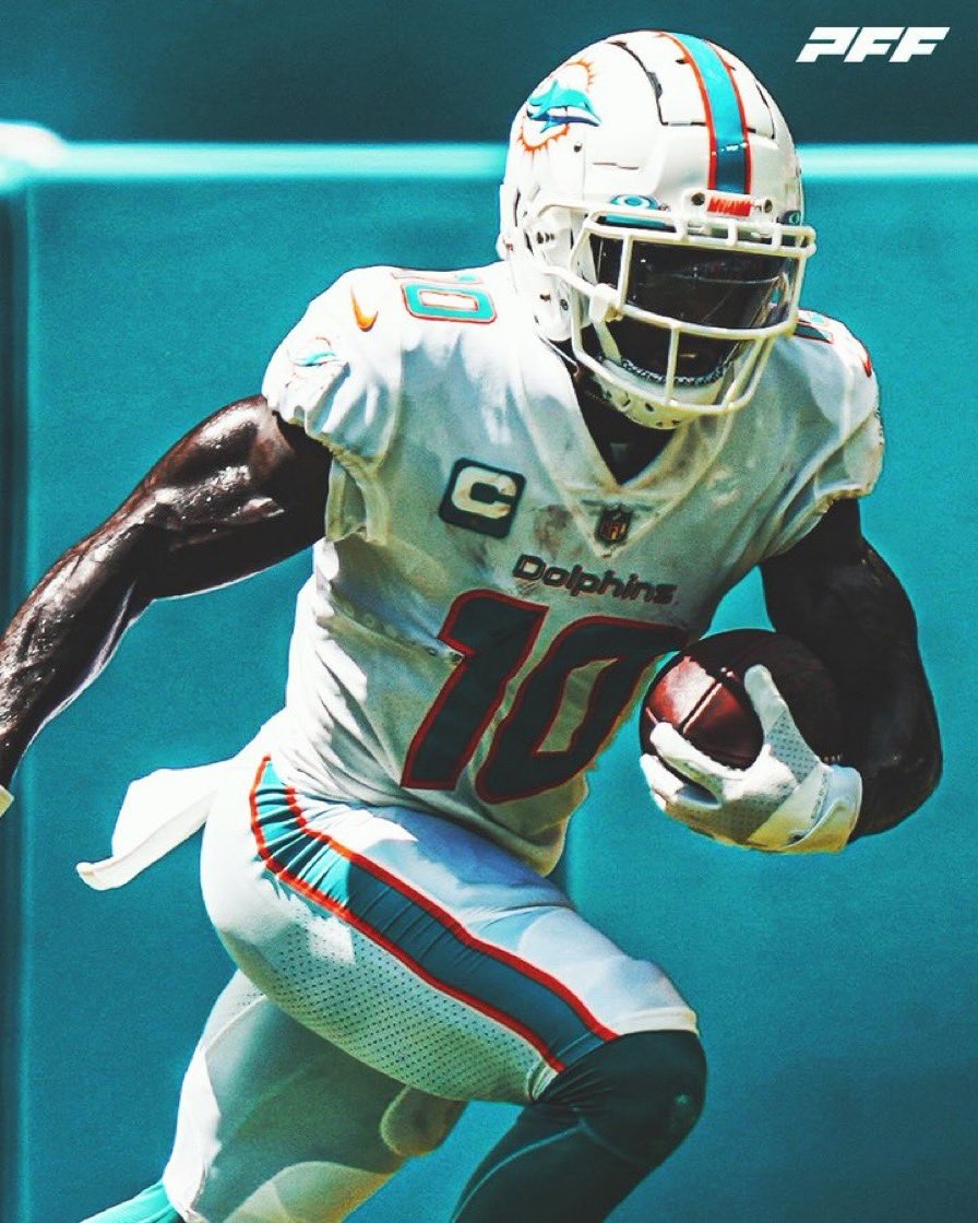 900x1120 PFF Fantasy Football Hill WR1 Jaylen Waddle WR5 Miami's offense is ROLLING, Phone