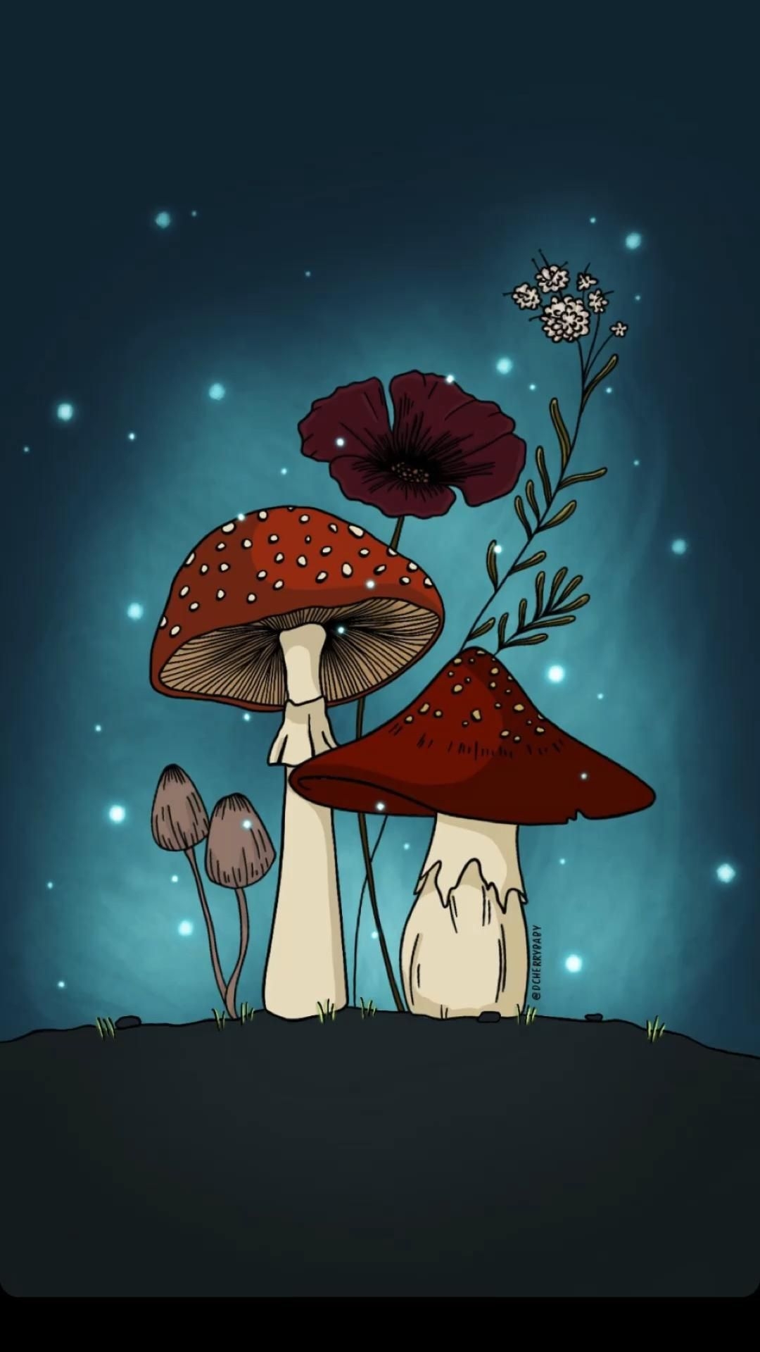 1080x1920 Wallpaper. Mushroom wallpaper, Fairy wallpaper, Witchy wallpaper, Phone