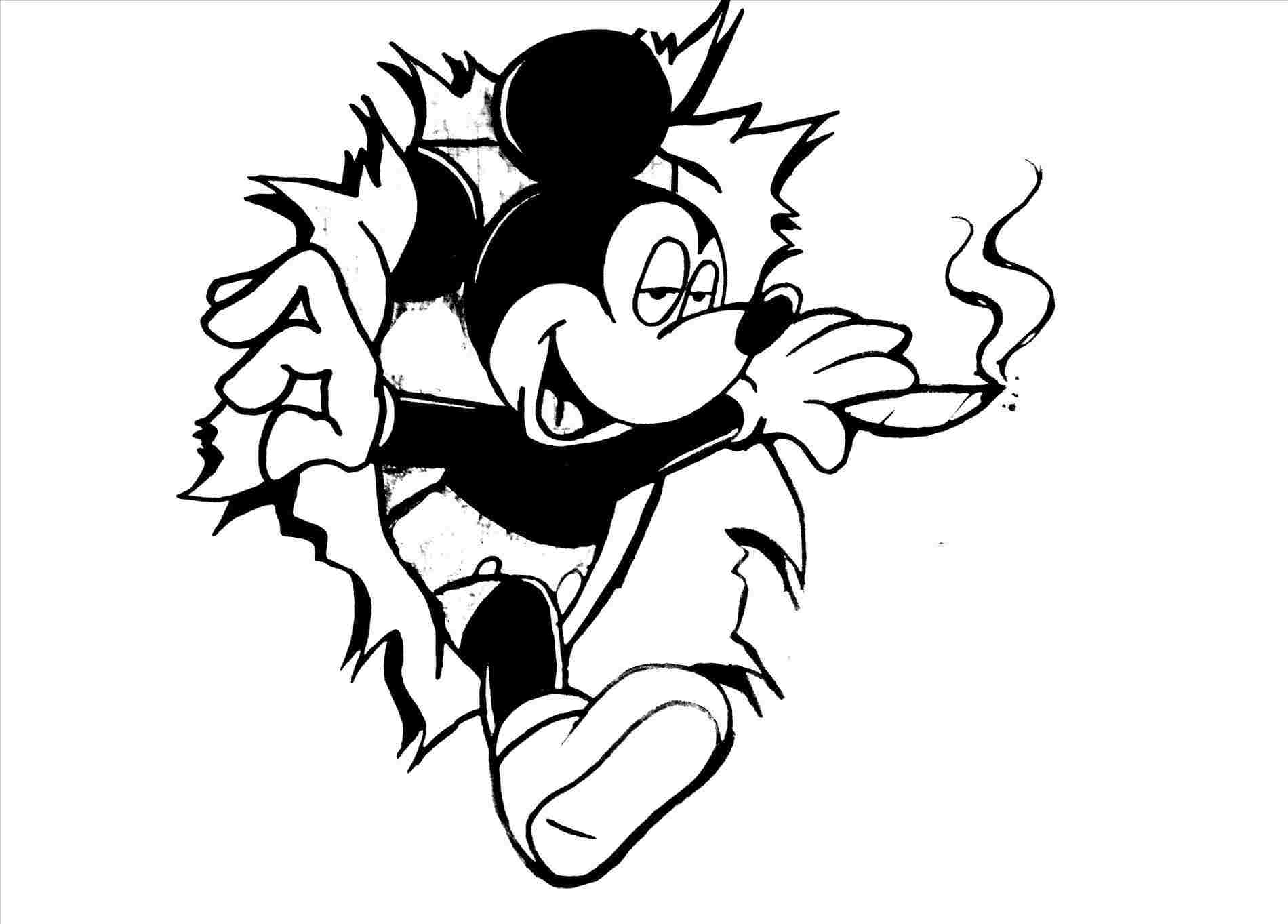 1900x1370 Gangster Hood Mickey Mouse Drawing, Desktop