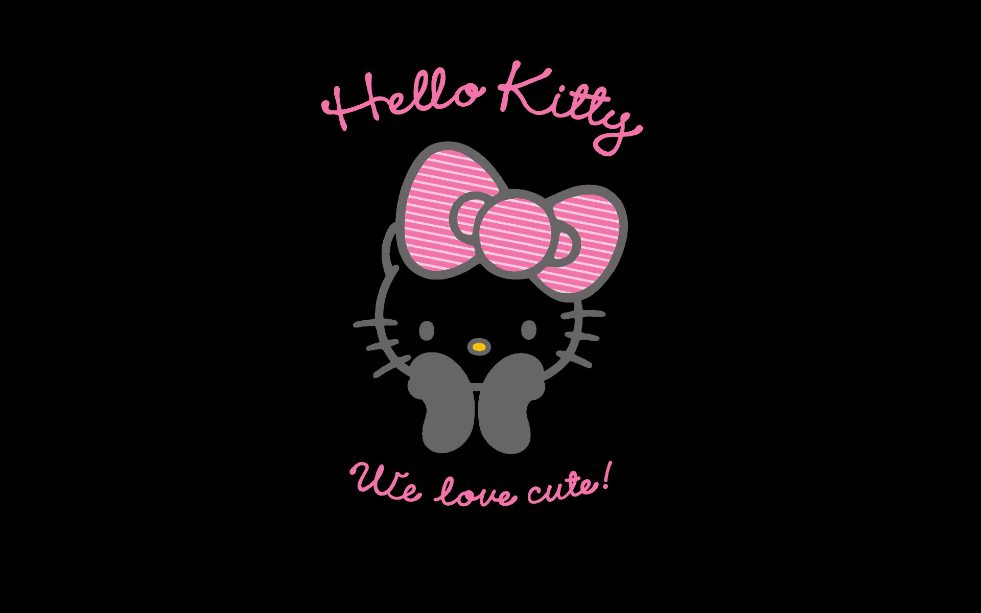 1920x1200 Free Black Hello Kitty HD wallpaper, Desktop