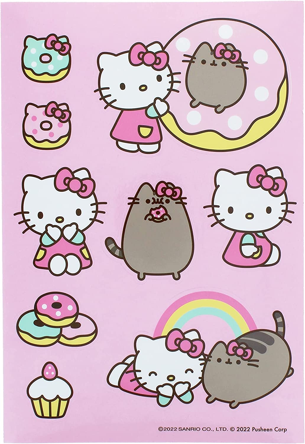 1040x1500 Hello Kitty x Pusheen Tech Vinyl Stickers. Kawaii Gifts, Phone