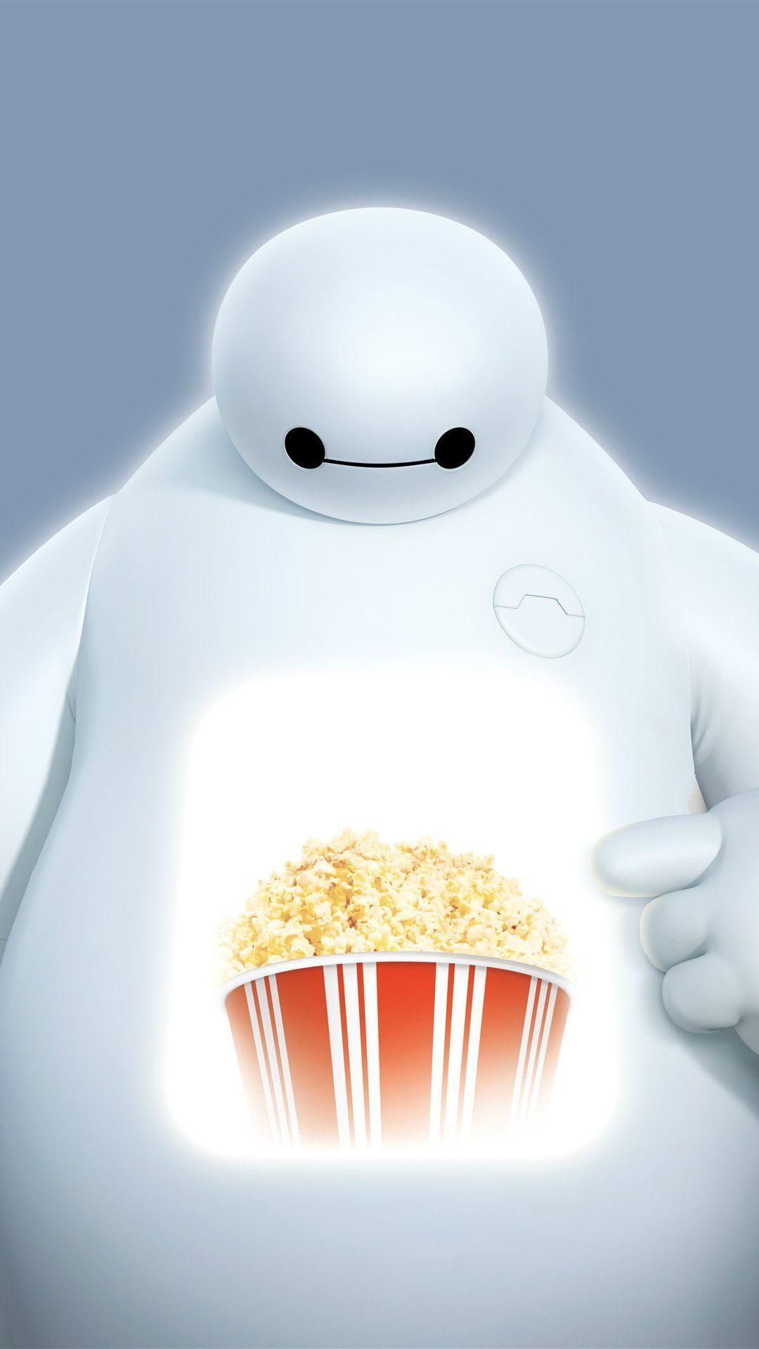 1080x1920 Big Hero 6 Baymax Popcorn Projection iPhone 6 Wallpaper Download, Phone