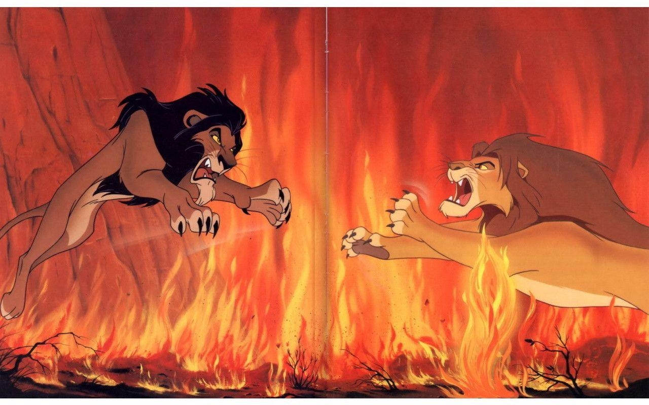 1280x800 lion king Simba vs Scar Wallpaper HD, Desktop