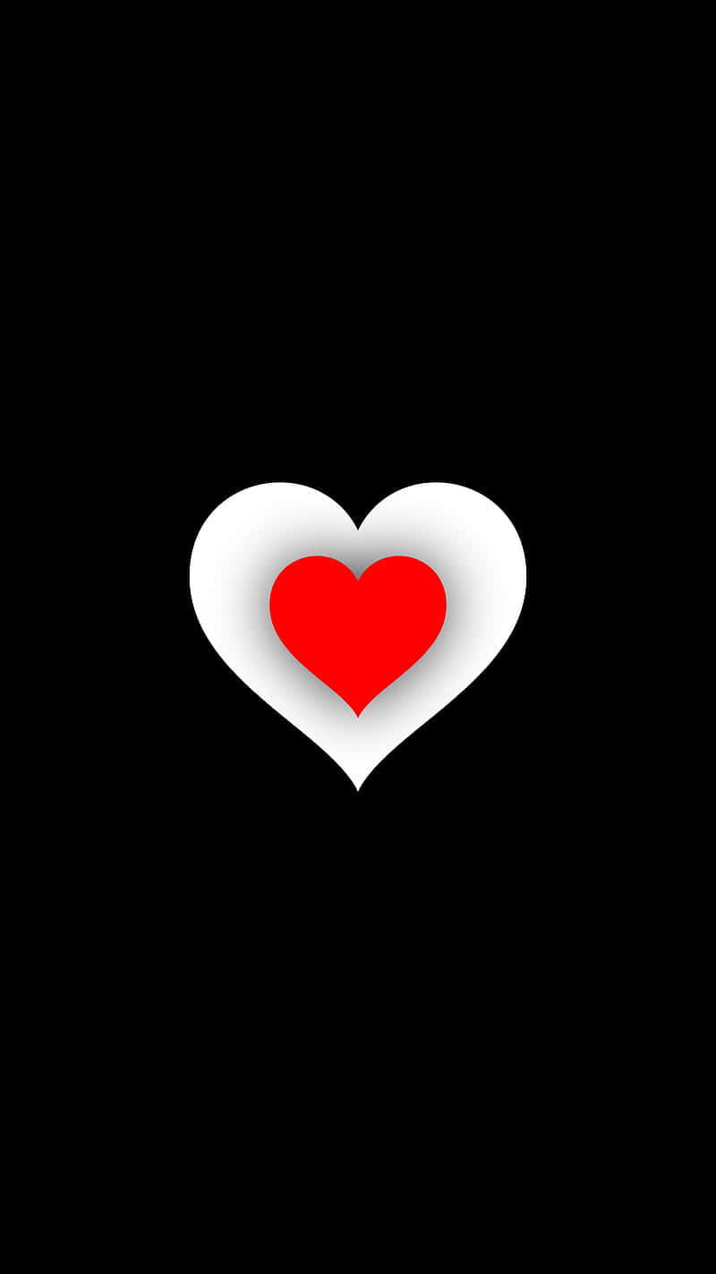 800x1430 Download Red White Black Heart iPhone Wallpaper, Phone