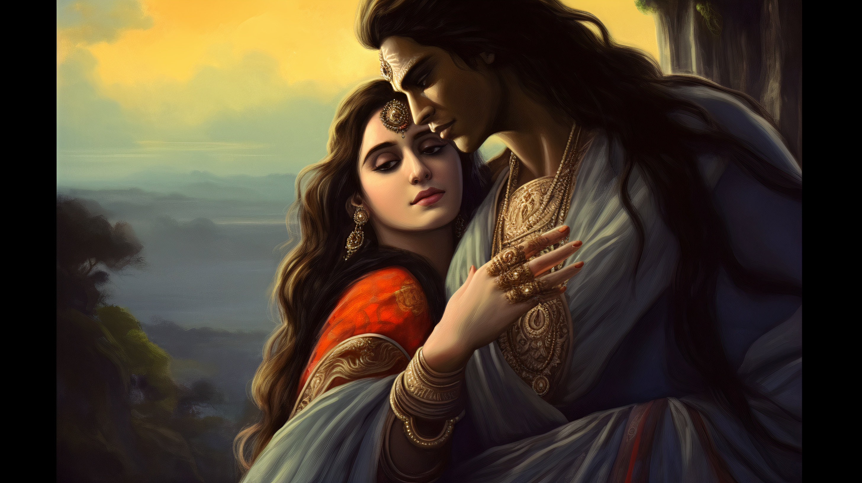 2920x1640 Lord Shiva and Maa Parvati Wallpaper, Desktop