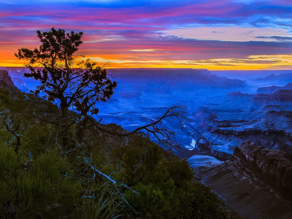 1030x770 Twilight in the Grand Canyon as the sun sets above at Nava, Desktop