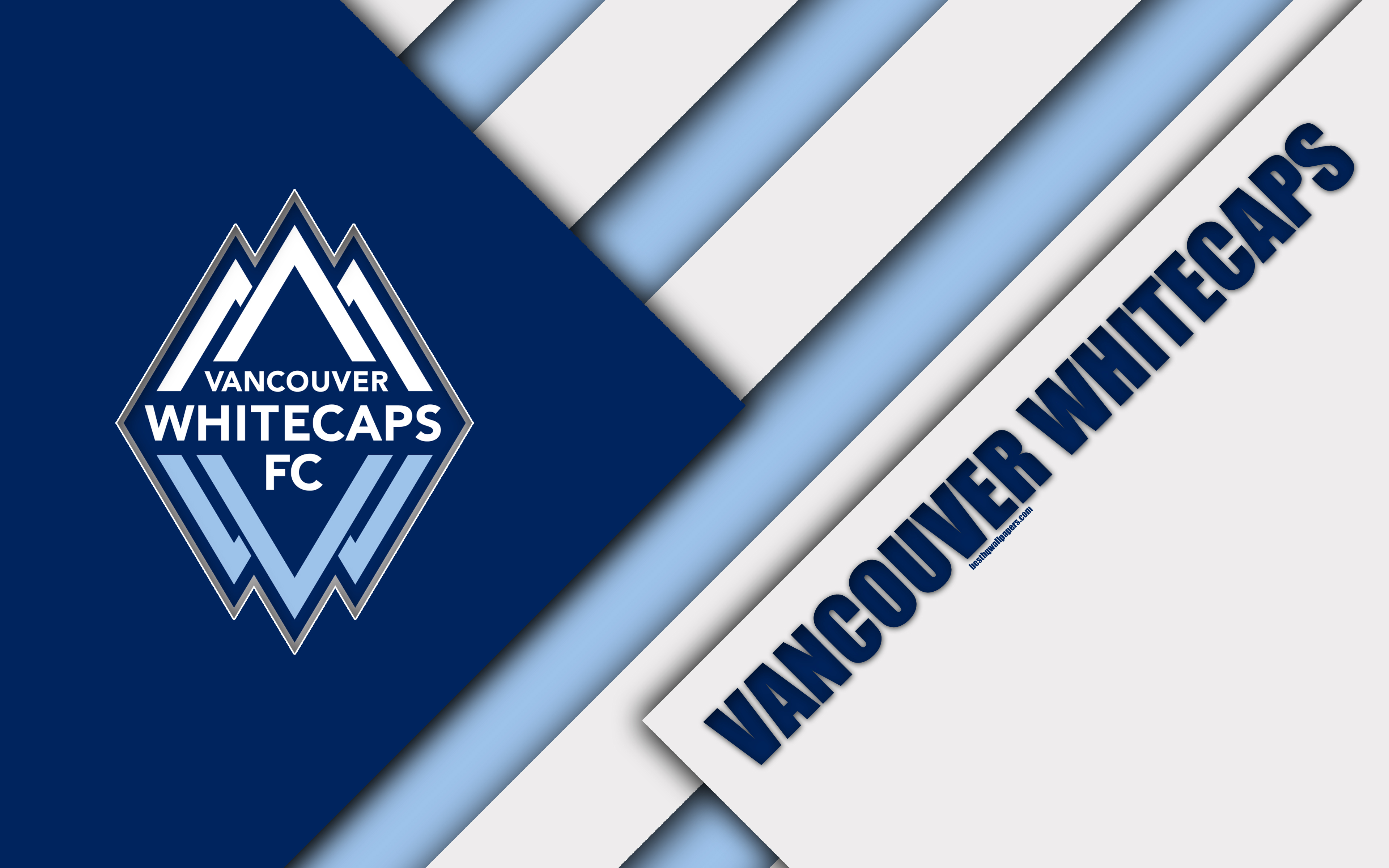 3840x2400 Download wallpaper Vancouver Whitecaps FC, Canada, material design, Desktop