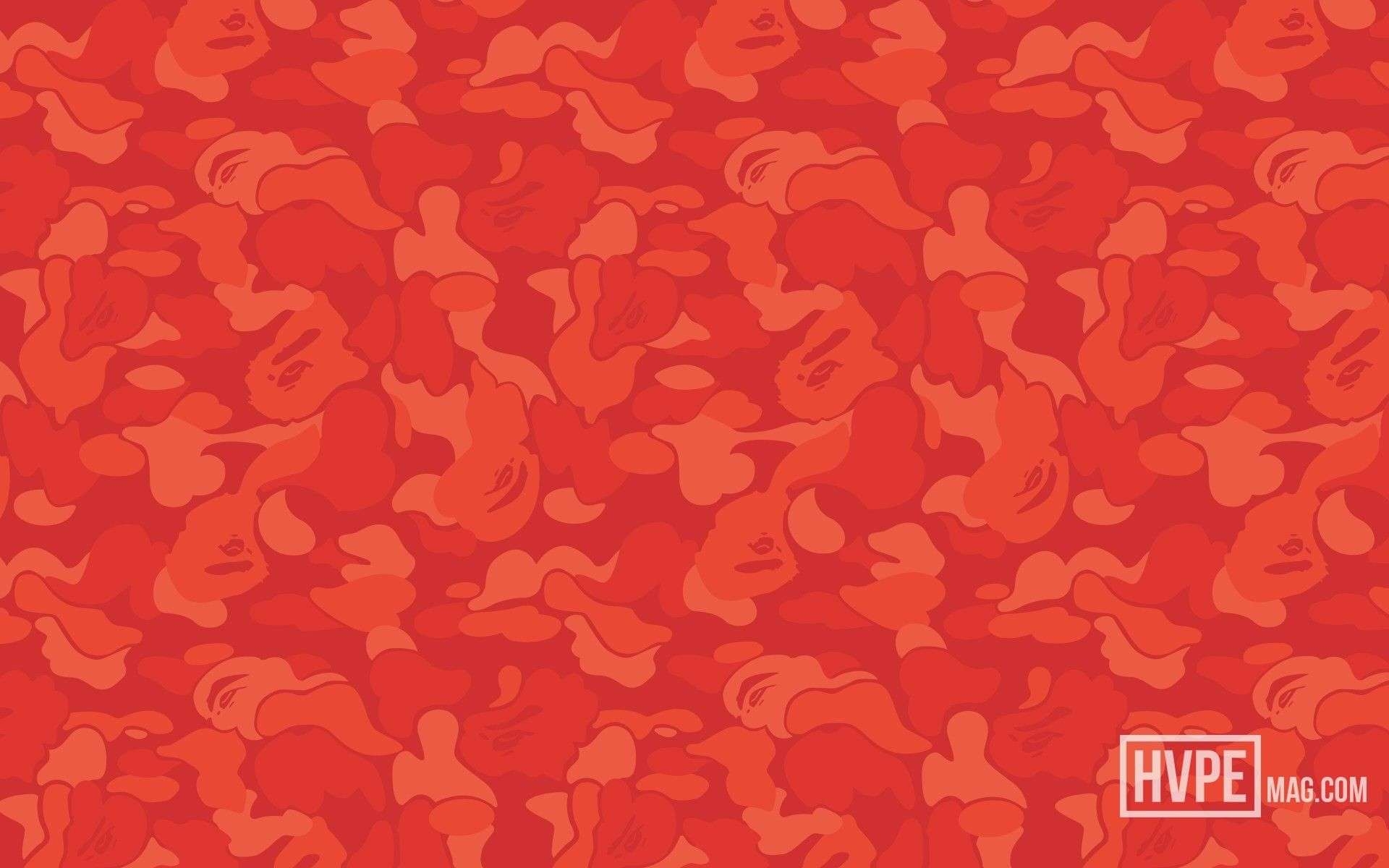 1920x1200 Bape Red Camo Wallpaper HD, Desktop