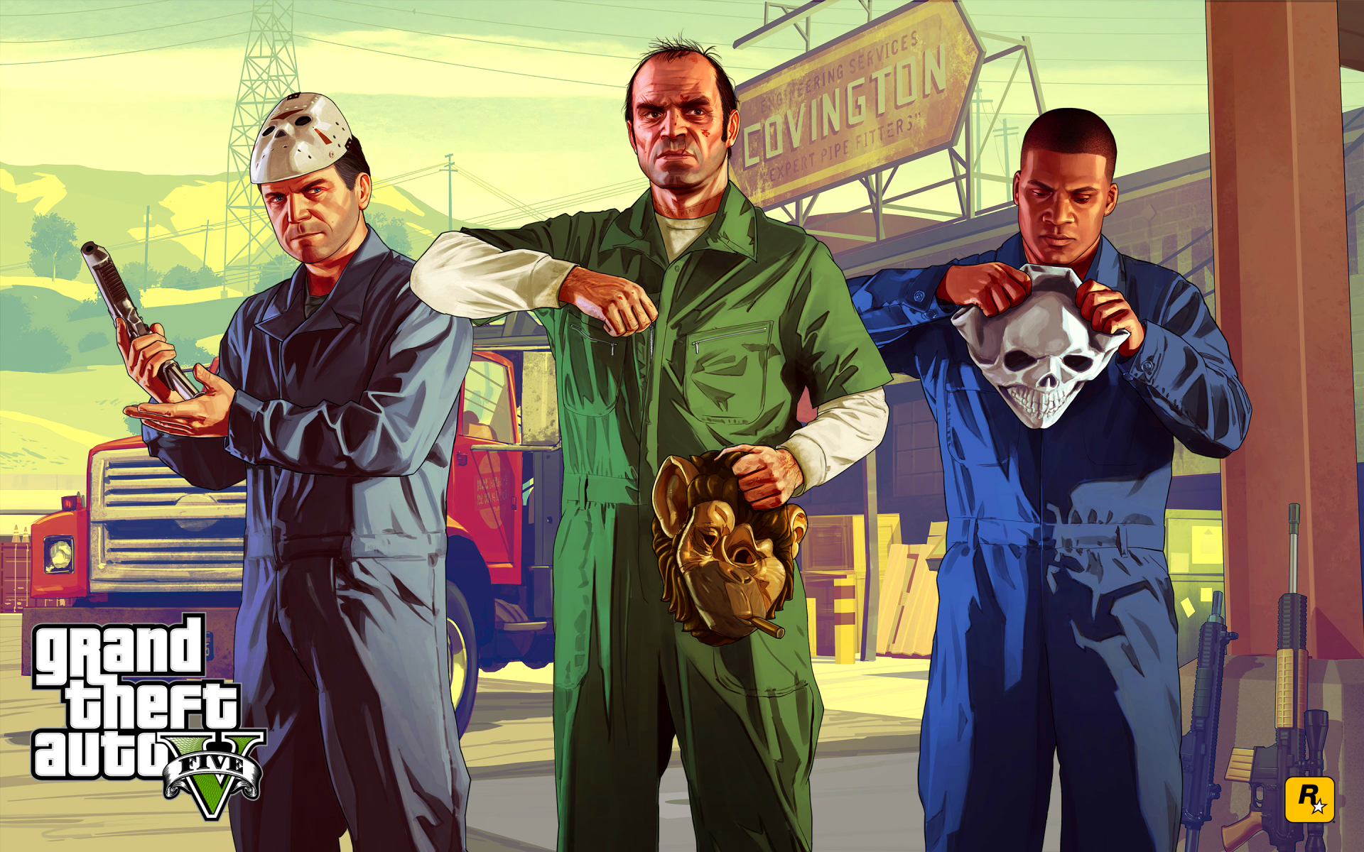 1920x1200 Michael, Franklin and Trevor Theft Auto V Wallpaper, Desktop