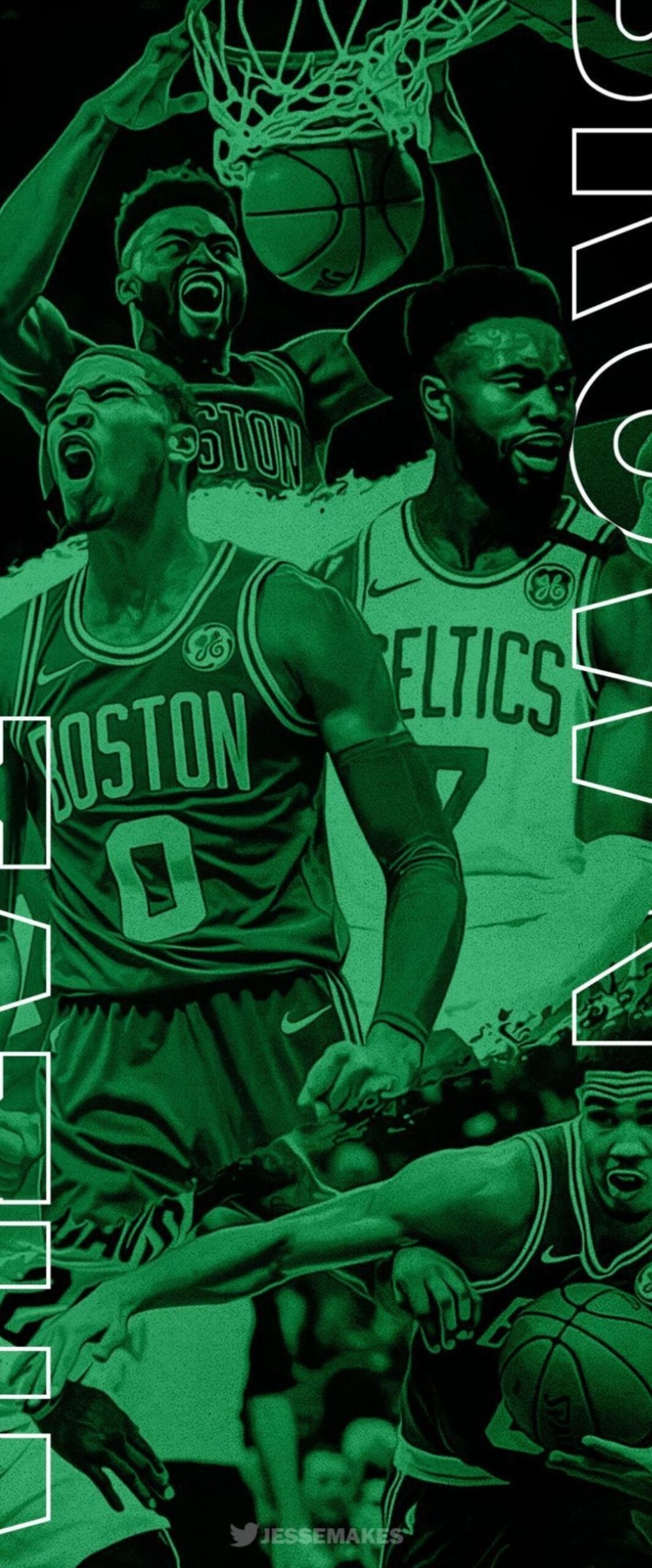 1070x2560 Boston Celtics iPhone Wallpaper 4k, Phone