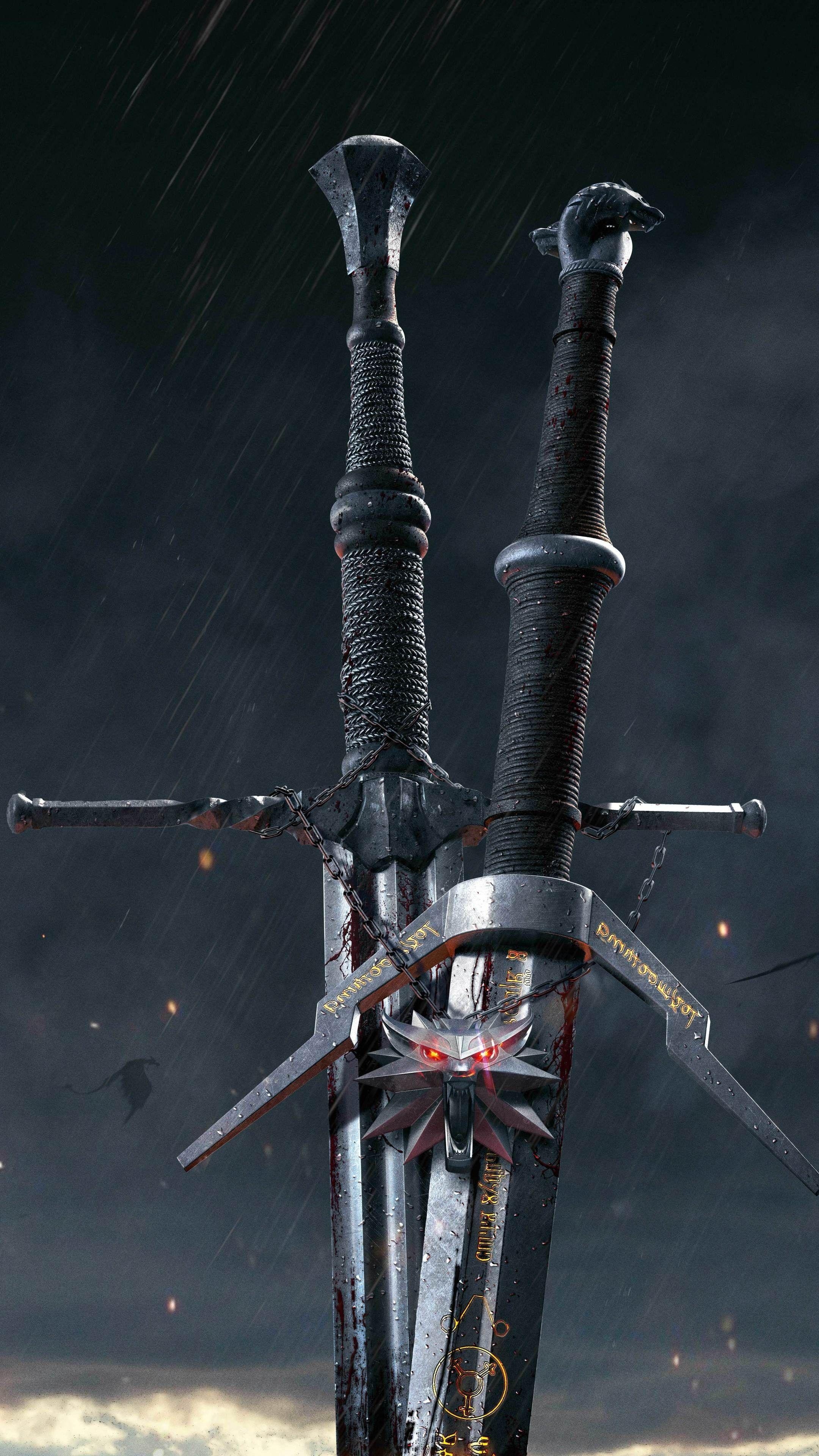 2160x3840 The Witcher 3 Wild Hunt Sword 10k Qg Wallpaper - [], Phone