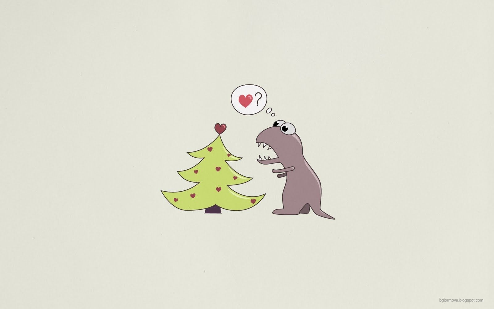 1600x1000 My Grinning Mind: Dinosaur and Christmas tree, Desktop