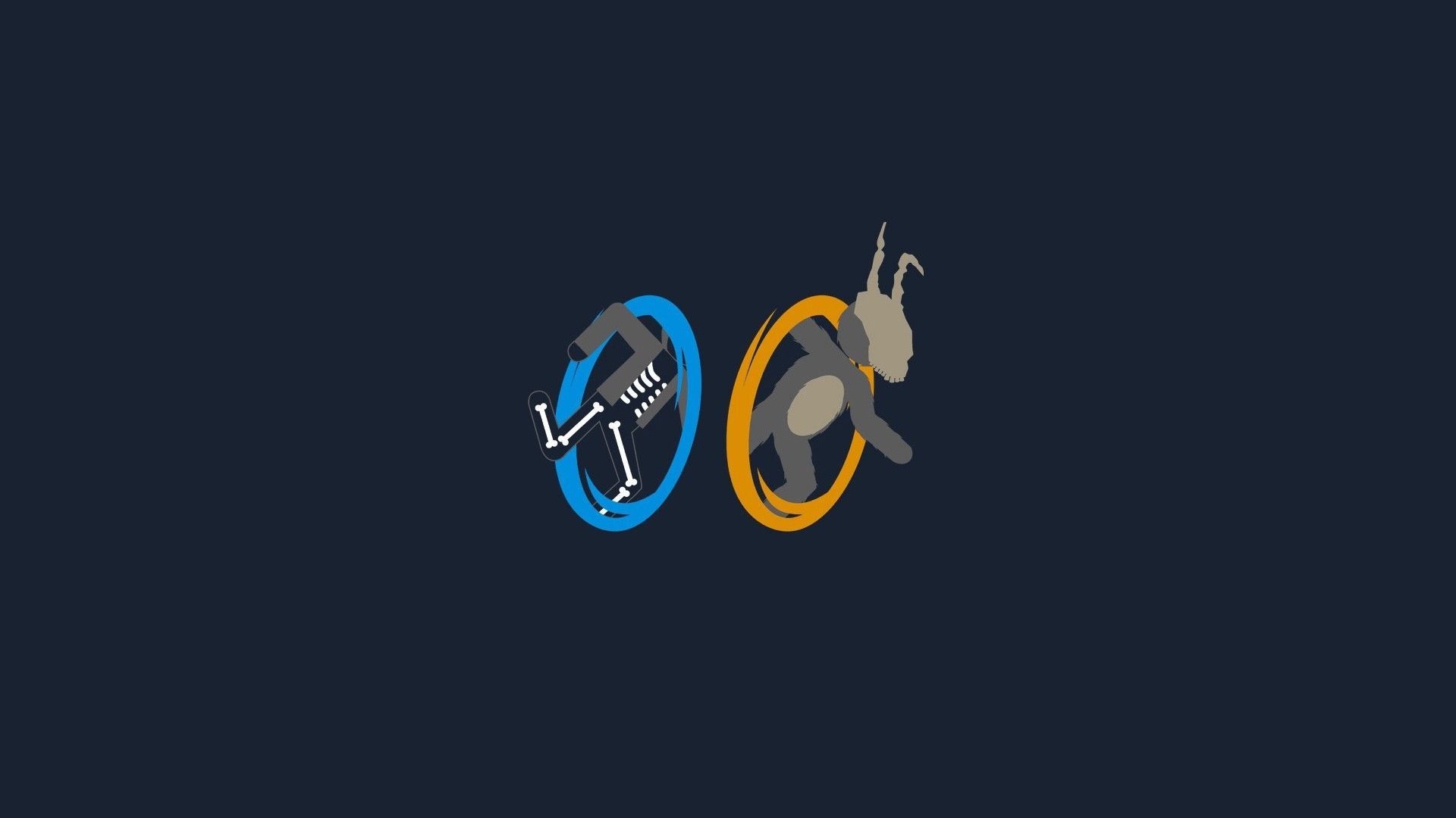 1920x1080 Portal minimalistic illustrations donnie darko portal 2 vector art, Desktop