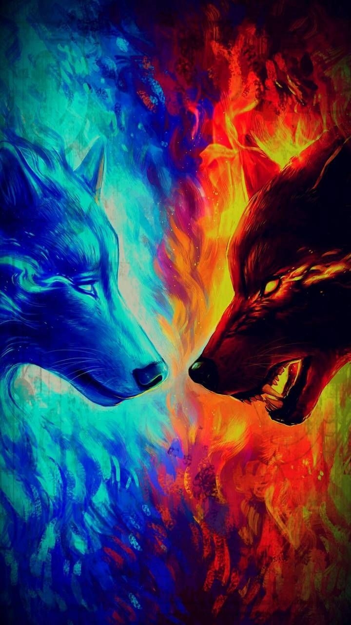 720x1280 Download Wolf wallpaper by Semi45 now. Browse millions of popular cute Wallpaper. Wolf wallpaper, Wolf spirit animal, Mythical creatures art, Phone