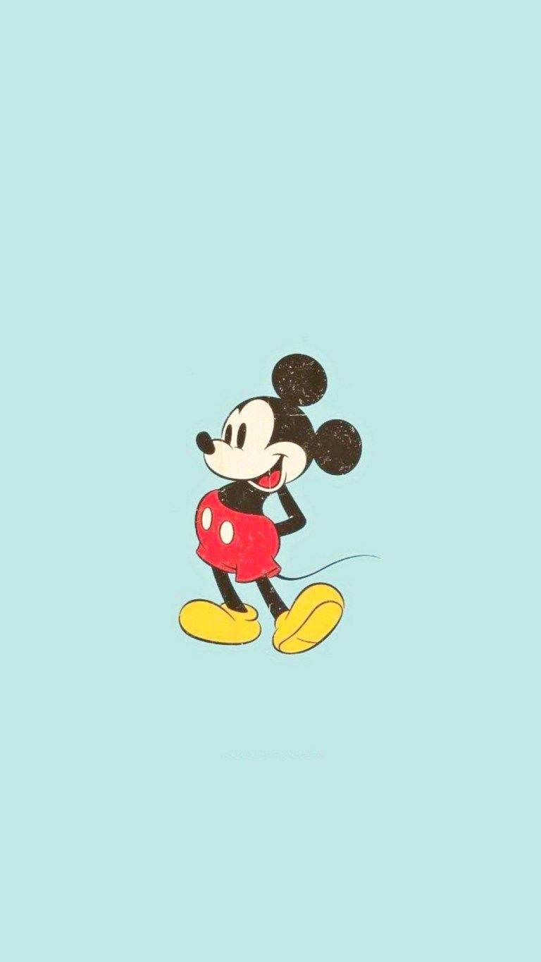 770x1370 Mickey Mouse iPhone Ultra HD 4K Disney Minimal Wallpaper, Phone