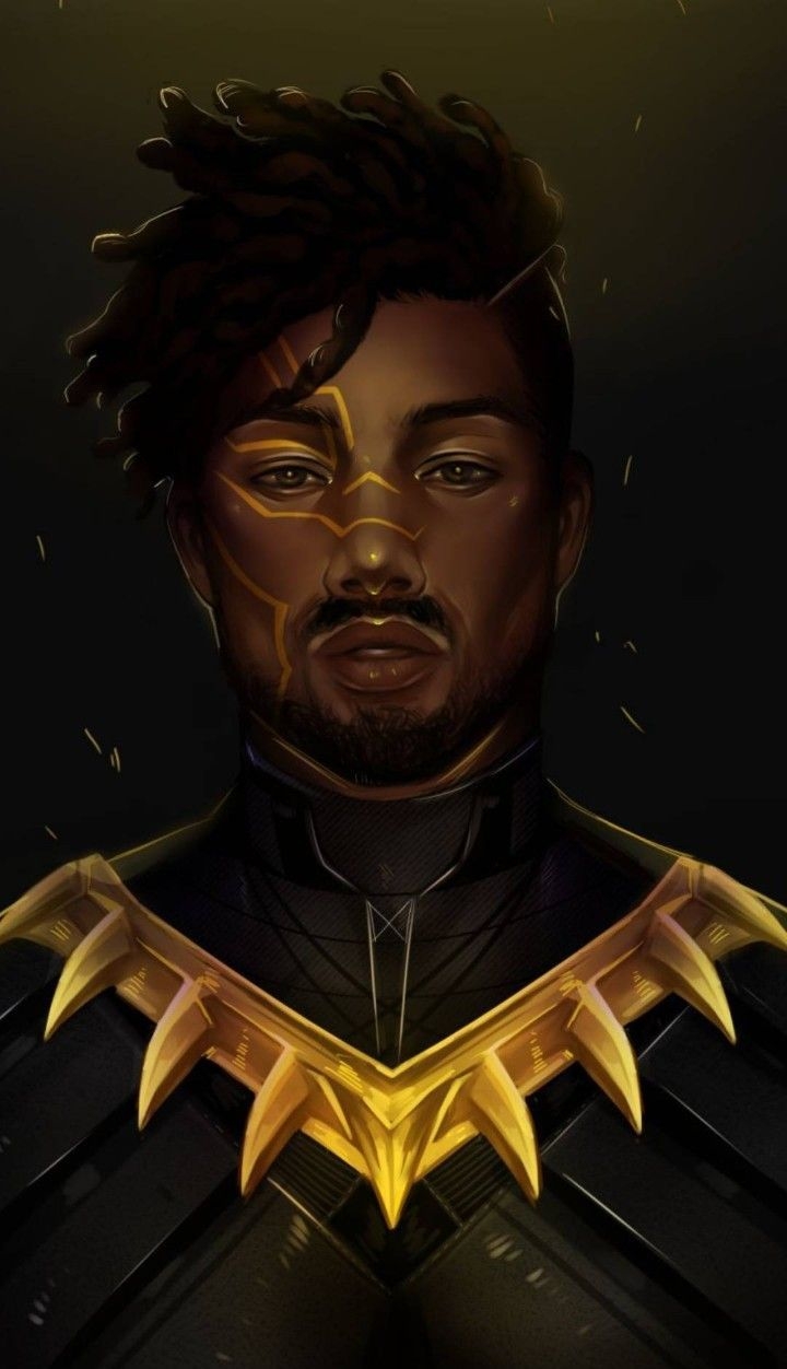 720x1260 Black Panther Killmonger, T'Challa. Black panther marvel, Black panther, Black comics, Phone