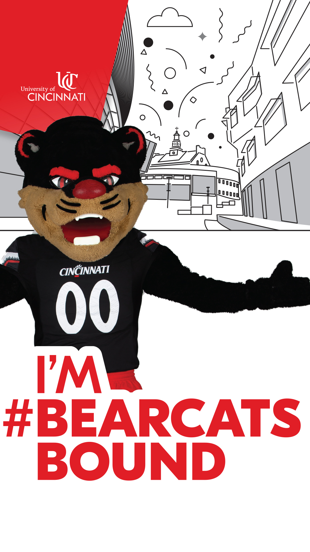 1080x1920 Digital Swag of Cincinnati Admissions. University Of Cincinnati, Phone