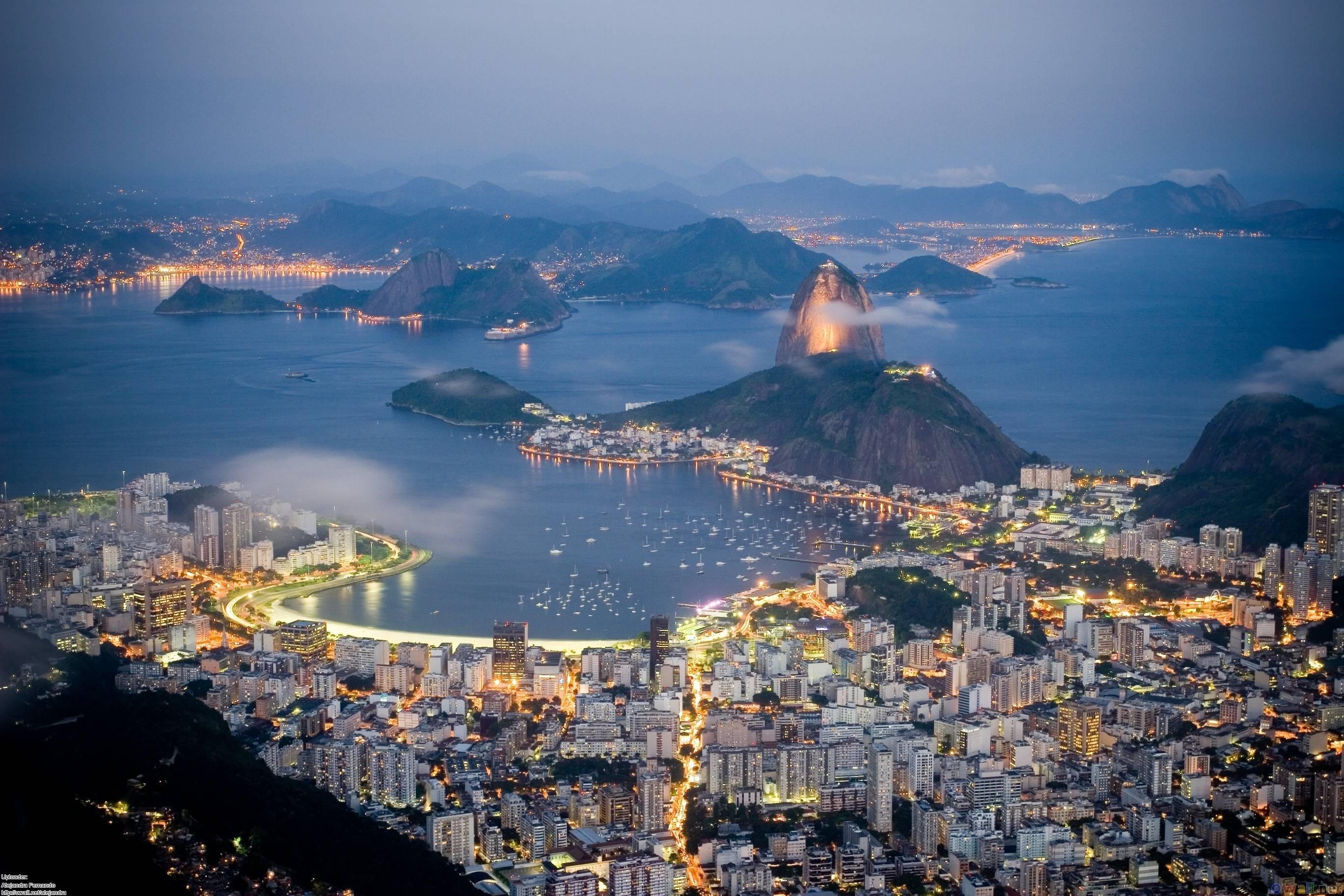 2740x1830 Rio De Janeiro at Night Wallpaper. HD Wallpaper Base, Desktop