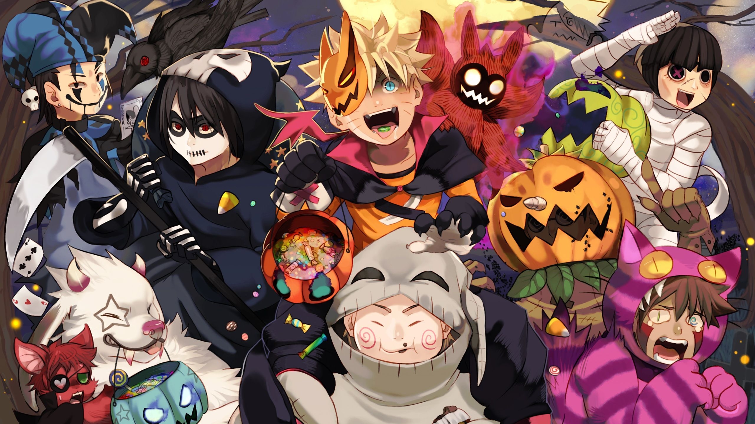 2560x1440 Manga Halloween Wallpaper, Desktop