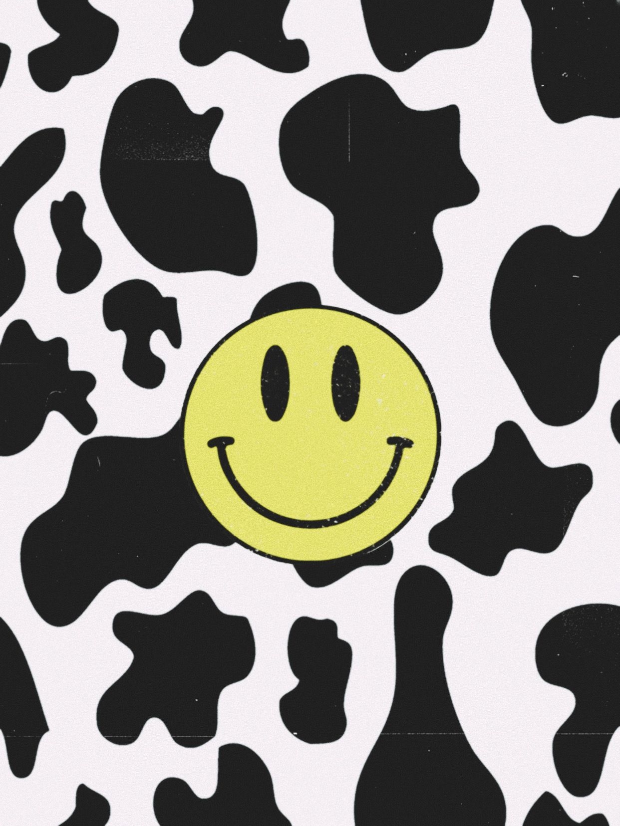 1250x1660 Smiley face wallpaper. Cow print wallpaper, Cow wallpaper, Edgy wallpaper, Phone