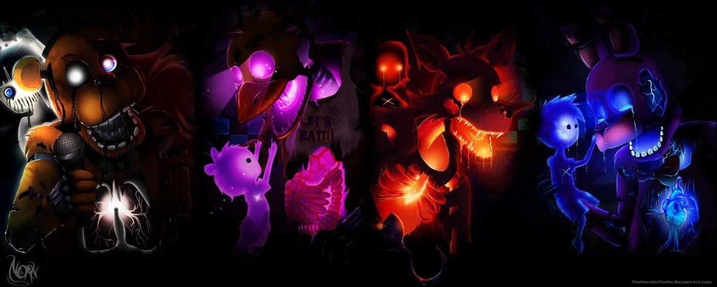 1420x570 Brilliant Decoration Fnaf 4 Wallpaper Freddy Wallpaper Image Group, Dual Screen